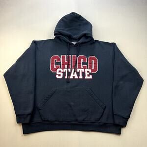 Vintage Chico State University Hoodie Sweatshirt Adult Medium Black Wildcats 90s